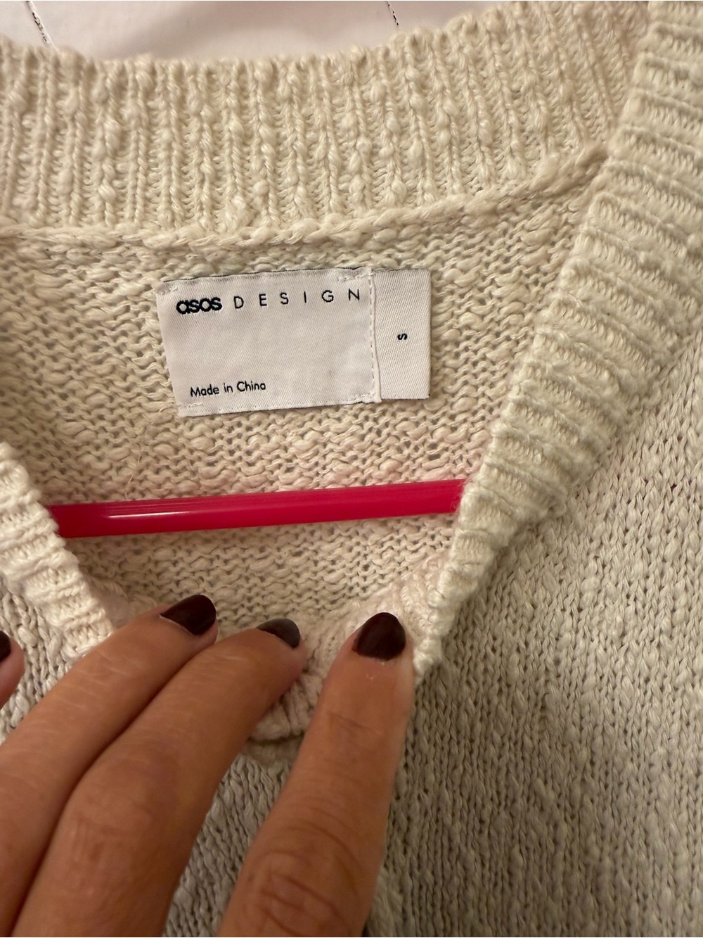 ASOS Cream Button-Front Knit Vest - Picture 2 of 3